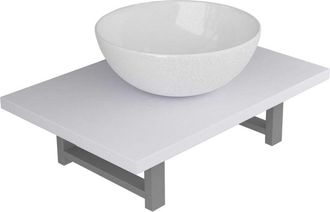 vidaXL Two Piece Bathroom Furniture Set Ceramic White vidaXL