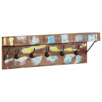 vidaXL Coat Rack with Shelf Brown 73 x 19 x 23 cm Solid Reclaim wood Vidaxl