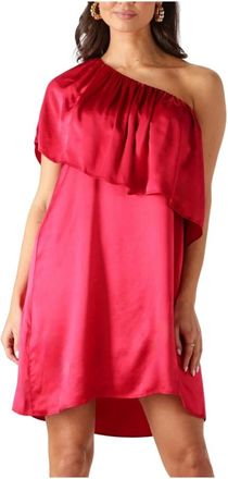 Greek Archaic Kori Kleedjes, Dames, Roze, S, Katoen, Mini Jurk