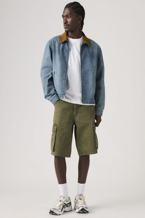 Levi's 478 Baggy Cargo Shorts - Uomo - 28X12 - Verde / Forest Badge Overdye