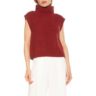 Alexia Admor Jaylani Sleeveless Turtleneck Sweater in Burgundy at Nordstrom Rack, Size X-Small