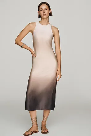 Aligne Satin Ombr&eacute; Midi Dress