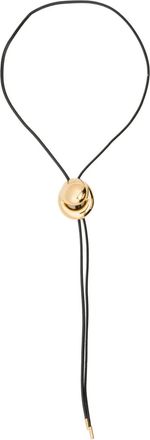 Panconesi Blow Up leren halsketting - Goud