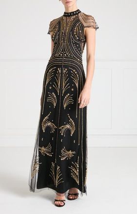Temperley London Serayha Gown in Black/gold at Nordstrom, Size 6