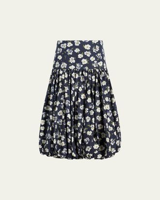 Cinq à Sept Ellah Tossed Poppies Bubble Skirt
