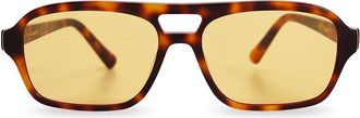 Messy Weekend BURT Tortoise Yellow Mens Sunglasses Tortoiseshell Size 56
