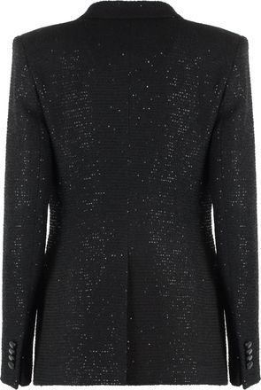 Tagliatore Womens Blazer Sequin Black Polyamide Blazers Jacket
