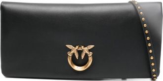 Pinko Medium Love Bag Click Soft Horizontal Studded Embellishment Clutch Bag