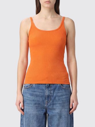 Msgm Top slim fit in viscosa con spalline sottili e scollo tondo