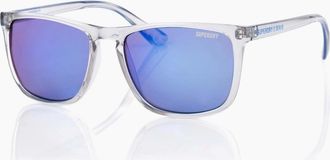 Superdry Womens Superdry Shockwave Classic Sunglasses - Crystal Blue Mirror - Size: ONE size