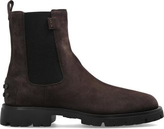 Tod's Suede Chelsea Boots - Dames - Chelseaboots - Bruin - 41 EU - Leer - Schoenen