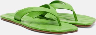 J.W.Anderson Leaf leather thong sandals