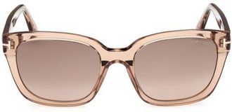 Tom Ford Haylay 53mm Square Sunglasses (Nordstrom Exclusive) in Light Brown/gradient Brown at Nordstrom