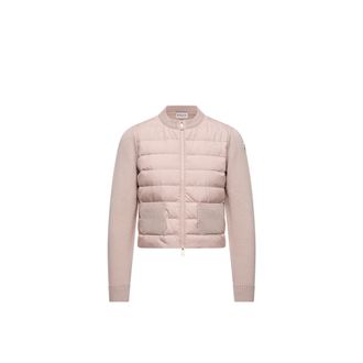 Moncler Moncler Padded Wool Zip-up Cardigan, Women, Beige, Size: Xl