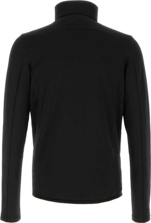 Prada Mens Stretch Pile Sweatshirt Black Polyester Elastane Sweater