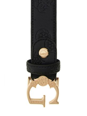 Guess Womens Belt Black Logo Polyester Accessories