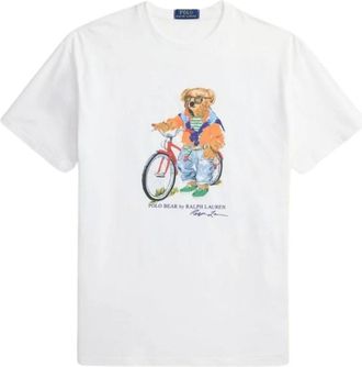 Ralph Lauren Tops, Heren, Wit, S, Katoen, Polo Bear T-Shirt