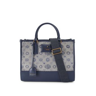 Kurt Geiger Womens Chiswick Reg Sequin Tote Bag - Blue Fabric - One Size