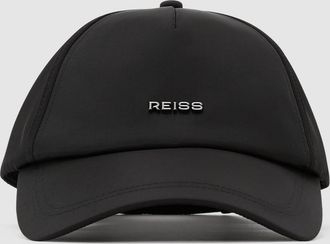 Reiss Black Technical Logo Baseball Cap