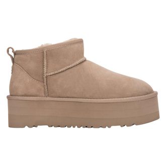 Estro & Luminara Schoenen, Dames, Beige, 40 EU, Platform Sneeuwlaarzen