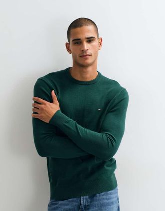 Tommy Hilfiger maglione con bandiera verde scuro
