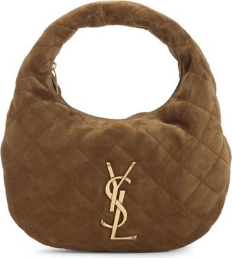 Saint Laurent Tassen, Dames, Bruin, ONE Size, Leer, Icare Hobo Bag