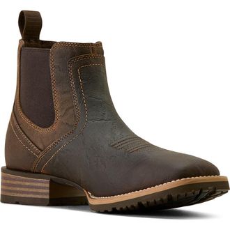 Ariat Hybrid Low Boy Western Chelsea Boot in Brown at Nordstrom, Size 10.5