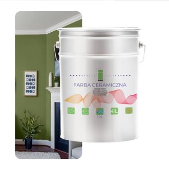 OEM Pintura Cer&aacute;mica Para Paredes Lavable Verde Oliva 10l Resistente A Las Manchas