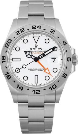 Rolex Pre-owned Rolex Explorer II GMT Automatic Chronometer White Dial Mens Watch 226570-0001
