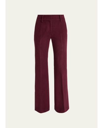 Gabriela Hearst Rhein Cashmere-Silk Corduroy Flare Pants