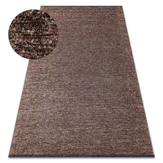 RugsX Rugsx - Alfombra Florence 24021 Un Color, Glamour, Tejido Plano, Flecos - Marr&oacute;n Brown 175x270 Cm