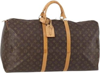 Louis Vuitton Pre-owned Weekend Bags, female, Brown, Size: ONE SIZE Pre-owned Canvas Weekend Bag