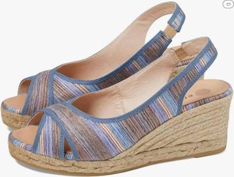 Eric Michael Women Fran Sandal In Blue Mix