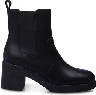 DKNY Womens Teenie Platform Boots in Black Rubber - Size UK 4
