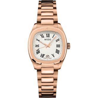 Mido Multifort TV Bracelet Watch, 27.6mm x 28mm in White at Nordstrom