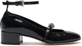 Scarosso 35mm June pumps - women - Leather/Leather/Patent Leather - 37.5 - Black