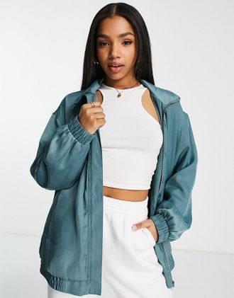 Asos bomber jacket in teal-Blue