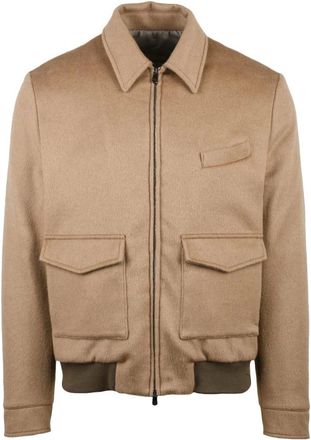 LUIGI BORRELLI NAPOLI Jassen, Heren, Beige, 3Xl, Wol, Aviator Bomberjack