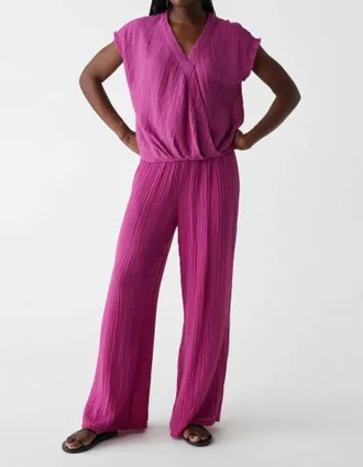 Michael Stars Susie Gauze Pant In Ultraviolet