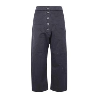 STUDIO NICHOLSON Dames, Broeken, Zwart, Maat: 3XS Leer