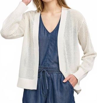Gentle Fawn Drew Open Knit Cardigan In White