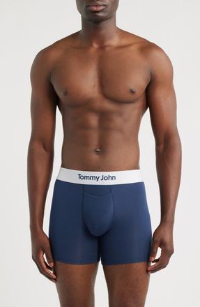 Tommy John Second Skin 4-Inch Golf Ball Waistband Stretch Modal Boxer Briefs in Dress Blues Golf Ball Wb at Nordstrom, Size Xx-Large