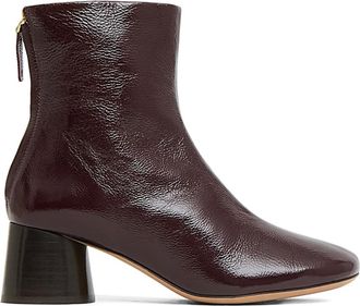 Mansur Gavriel 55mm zip-detail block-heel boots - women - Lambskin/Kid Suede/Calf Leather - 40.5 - Red