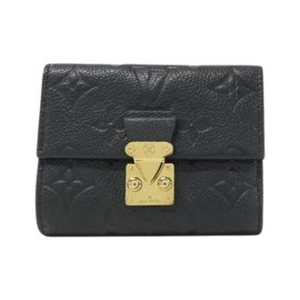 Louis Vuitton Tweedehands leren portemonnees - Dames - Pre-owned - Zwart - Maat: ONE Size Leer