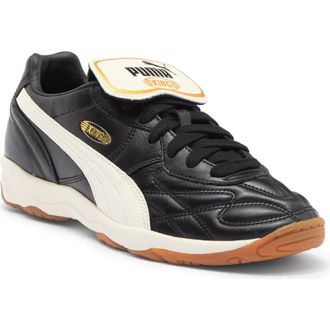 Puma King Indoor Soccer Sneaker in Puma Black-Warm White at Nordstrom Rack, Size 11.5