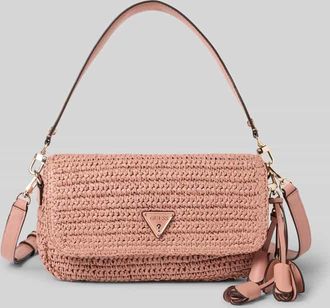 Guess Shoulder Bag in Flecht-Optik Modell OFELIA in Rosa, Gr&ouml;&szlig;e 1