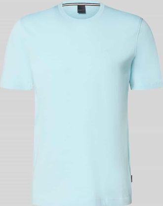 Bugatti T-Shirt mit Label-Detail in Aqua, Gr&ouml;&szlig;e XXXL
