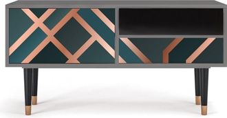 StoryZ Mueble de TV azul-verde 1 cajón y 1 puerta L 115 cm