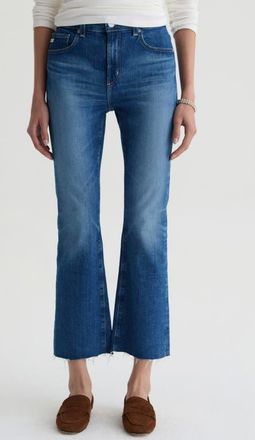 AG - Adriano Goldschmied Farrah Raw Hem Crop Bootcut Jeans in Owens Valley at Nordstrom, Size 29