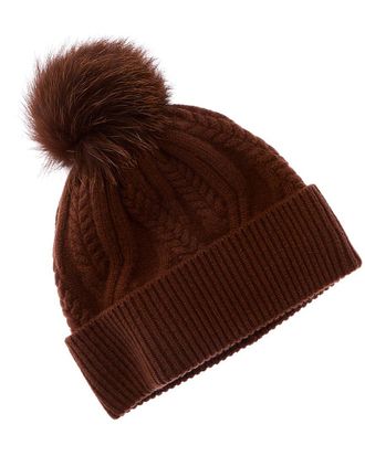 Amicale Cashmere Winding Cable Cuff Wool & Cashmere-Blend Hat